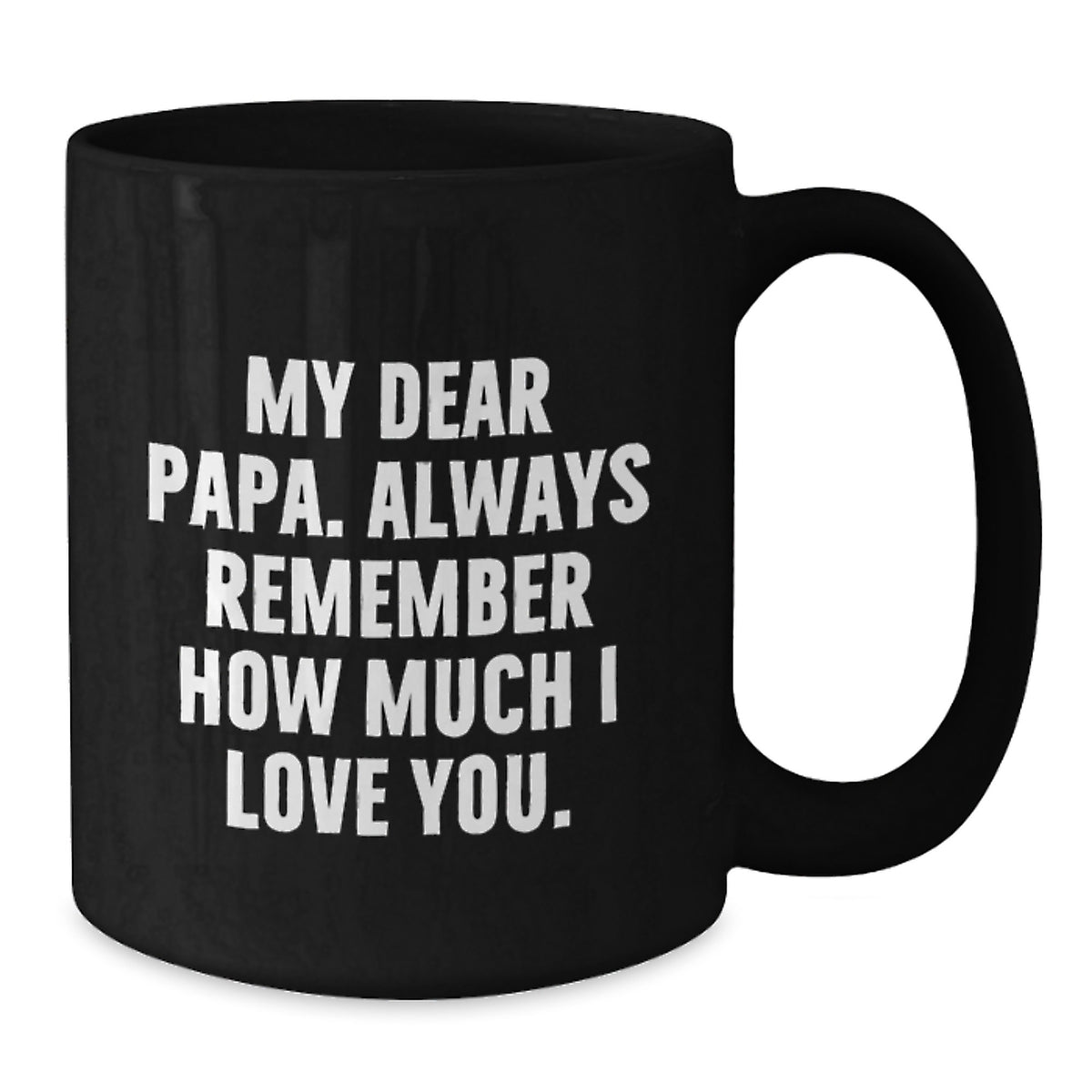 Papa Keepsake Black Coffee Mug Ceramic 11oz Birthday Gift for Him - Additional
