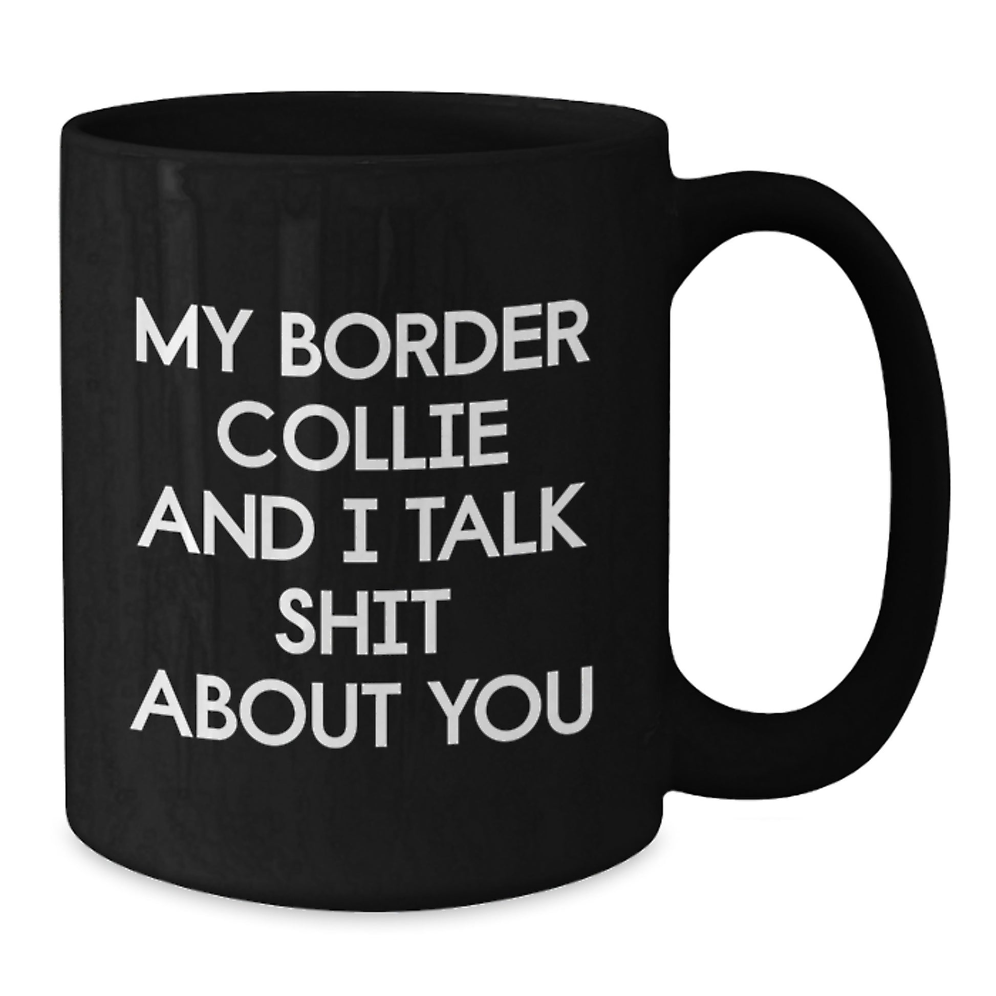 Funny Border Collie Dog Black Coffee Mug Gifts for Men Women Friends Coworkers from Family - Additional