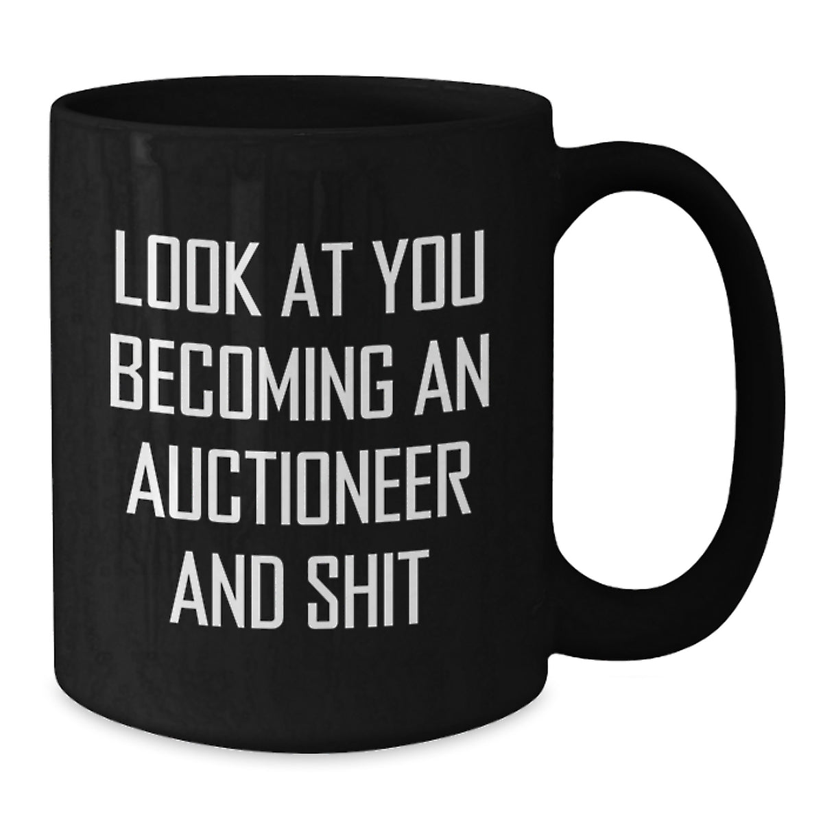 Auctioneer Keepsake Black Coffee Mug for Him 11oz Birthday Gift - Additional