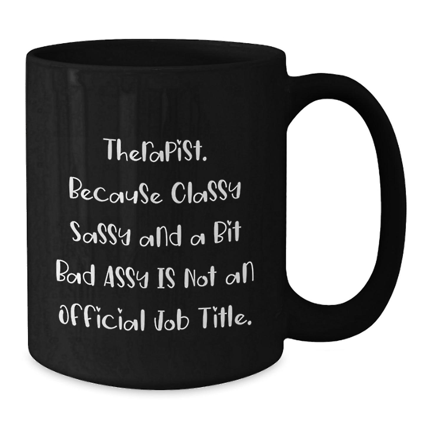 Therapist Keepsake Black Coffee Mug for Him Birthday Gift - Additional