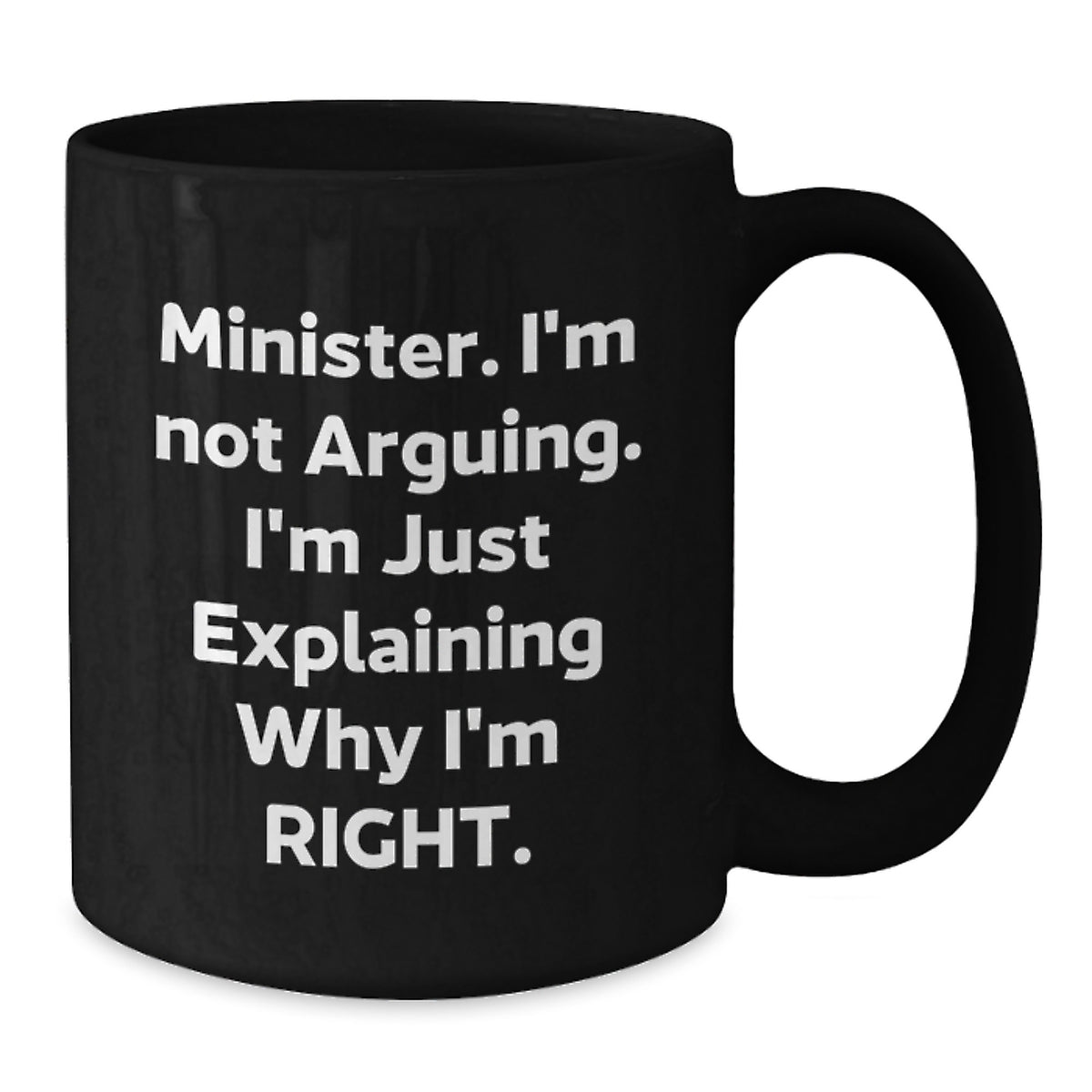 Minister Keepsake Premium Ceramic Black Coffee Mug for Him Birthday Gift - Additional