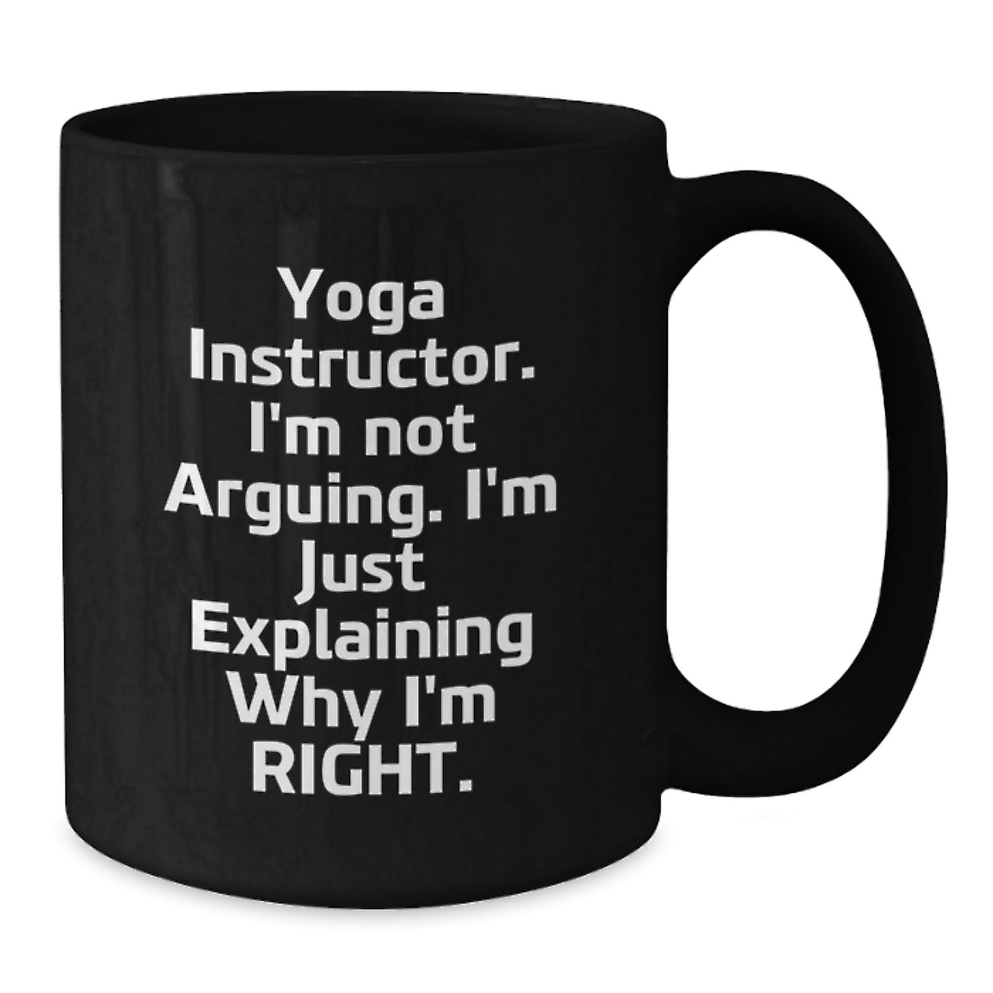 Funny Yoga Instructor Gifts: Gifts from Friends to Yoga Instructors, Inspirational Mugs for Graduation, Black Coffee Mug for Women - Additional