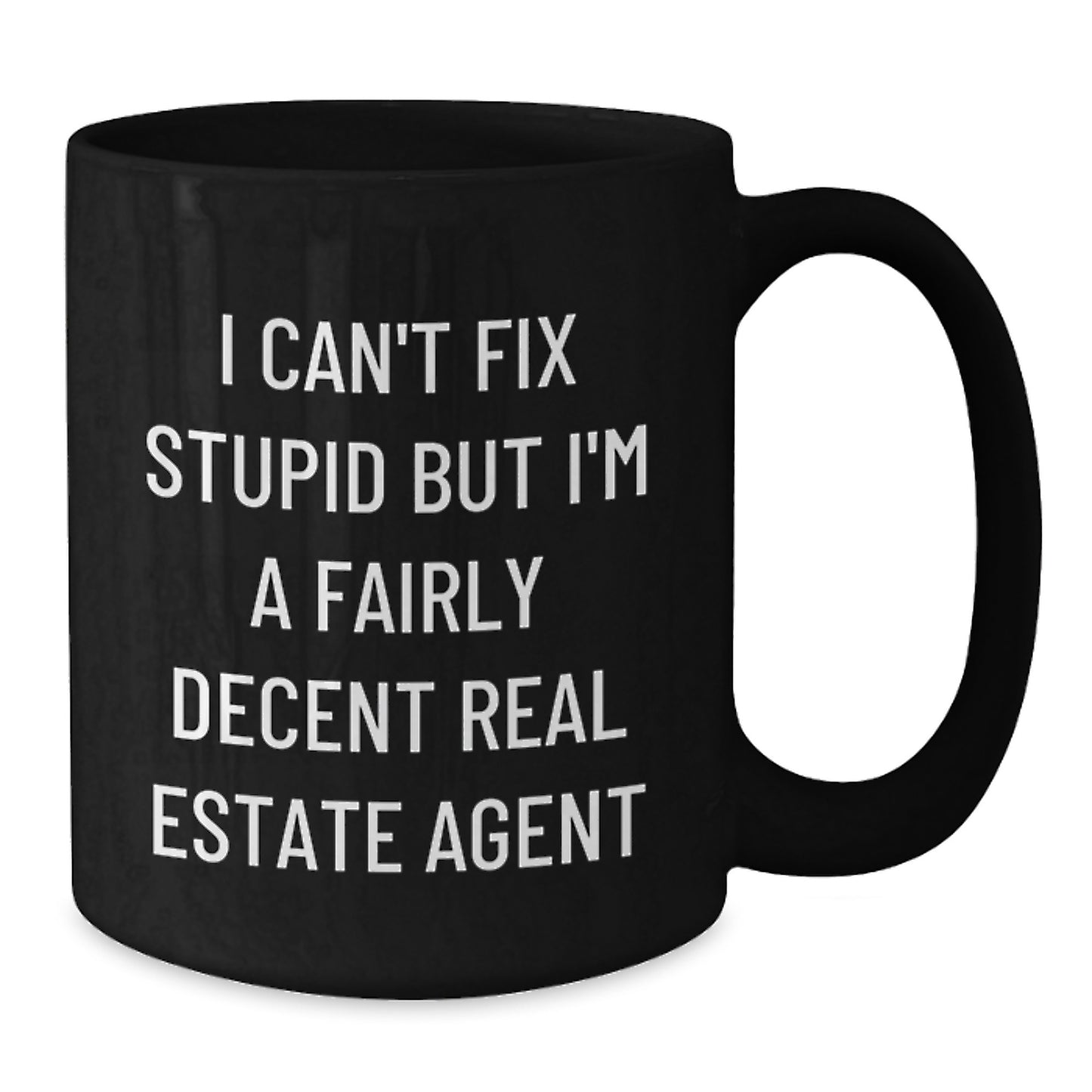 Funny Real Estate Agent Gifts from Friends for Graduation Unique Black Coffee Mug - Additional
