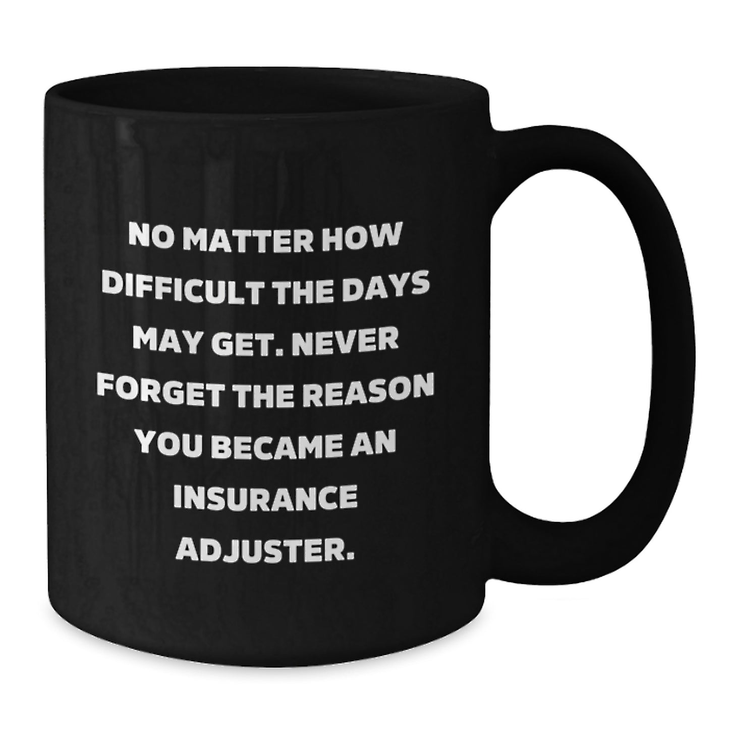 Insurance Adjuster Gifts from Men to Men, Funny Graduation Unique Gifts for Insurance Adjusters, Black Coffee Mug - Additional