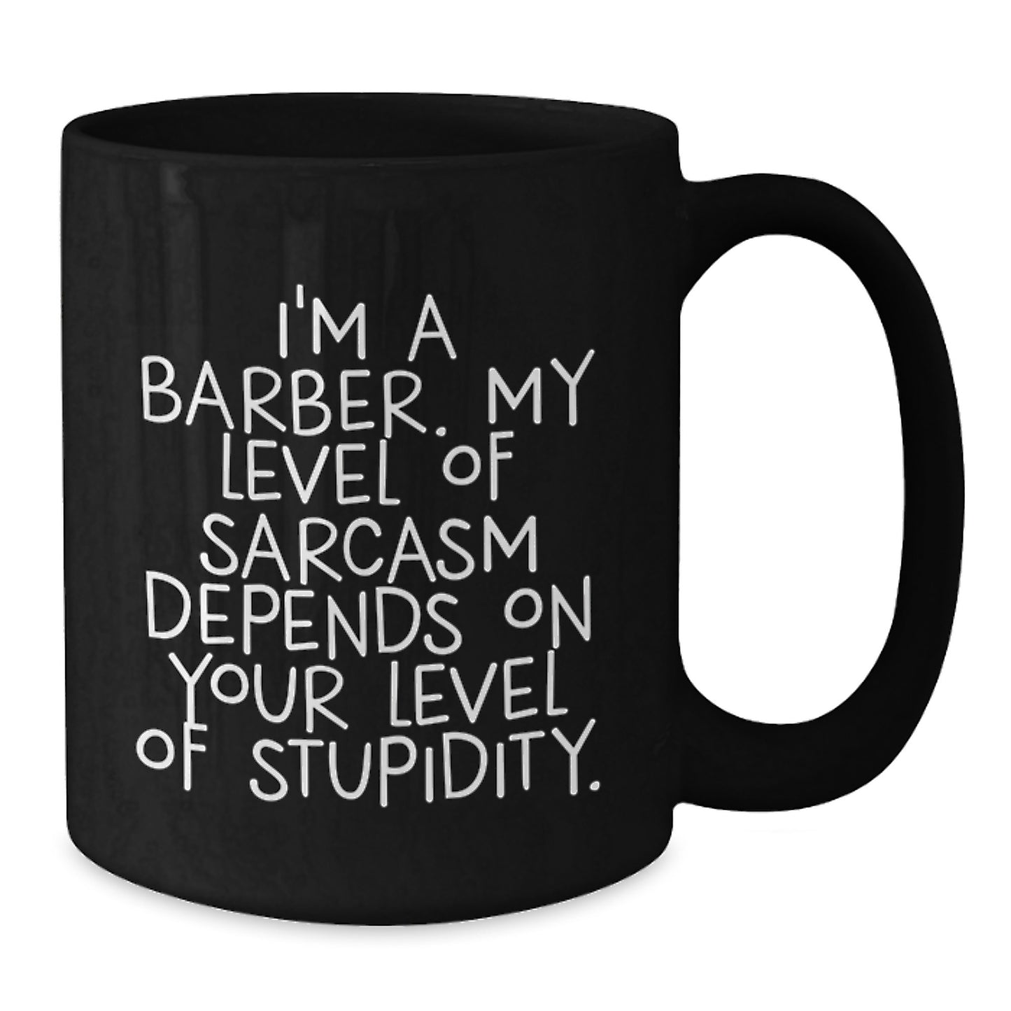 Sarcastic Barber Mugs for Birthday Unique Gifts from Friends to Men, Funny Black Coffee Mug I'm A Barber - Additional