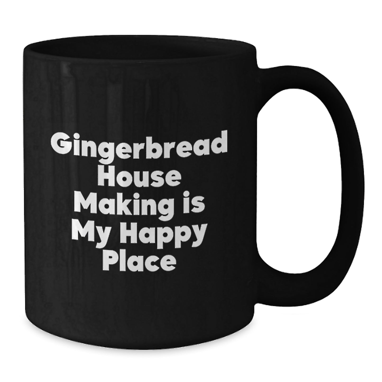 Birthday Gift Gingerbread House Making Black Mug for Her Present - Additional