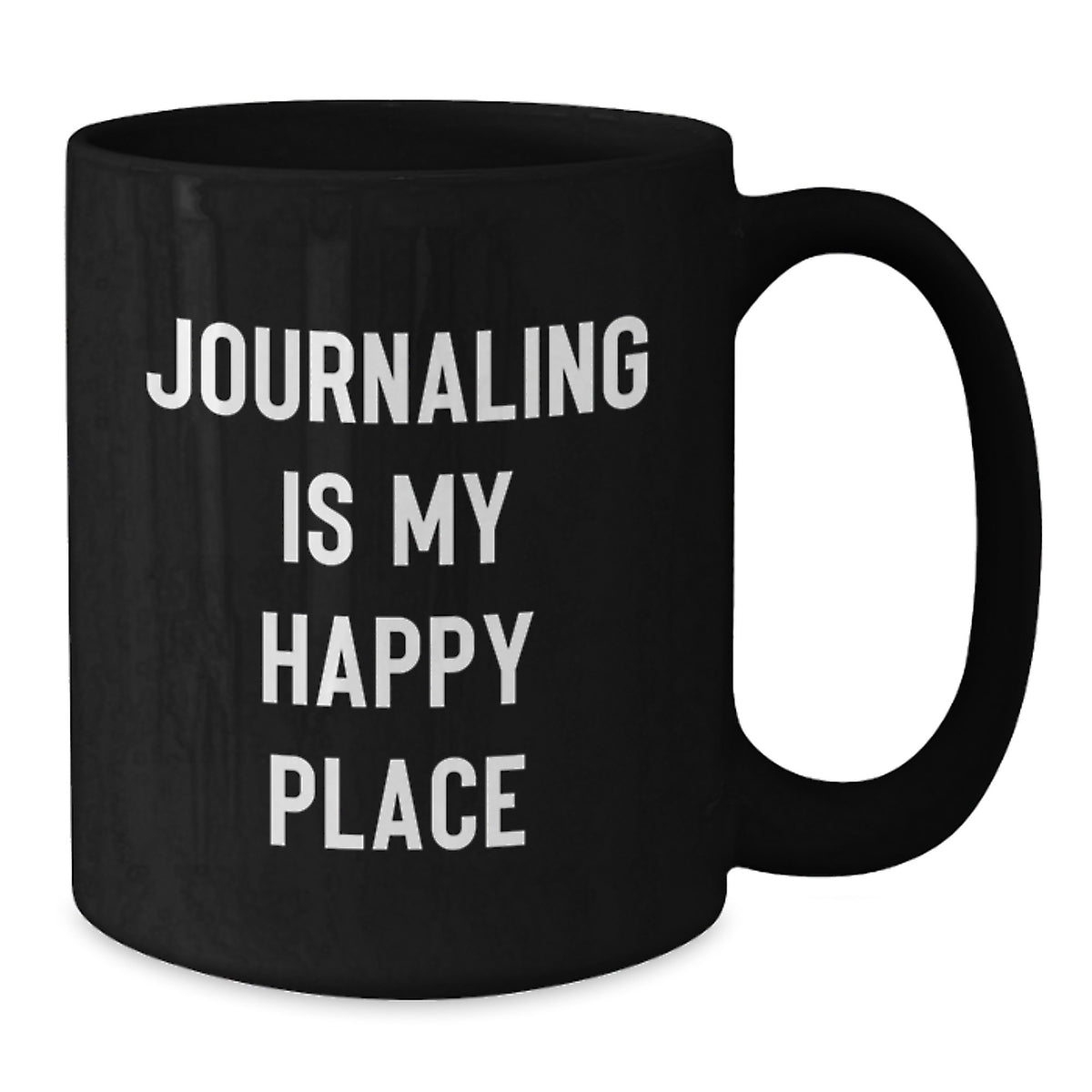 Funny Journaling Gifts from Mom, Inspiring Journaling Is My Happy Place Quote on Black Coffee Mug, Perfect for Journaling Lovers - Additional