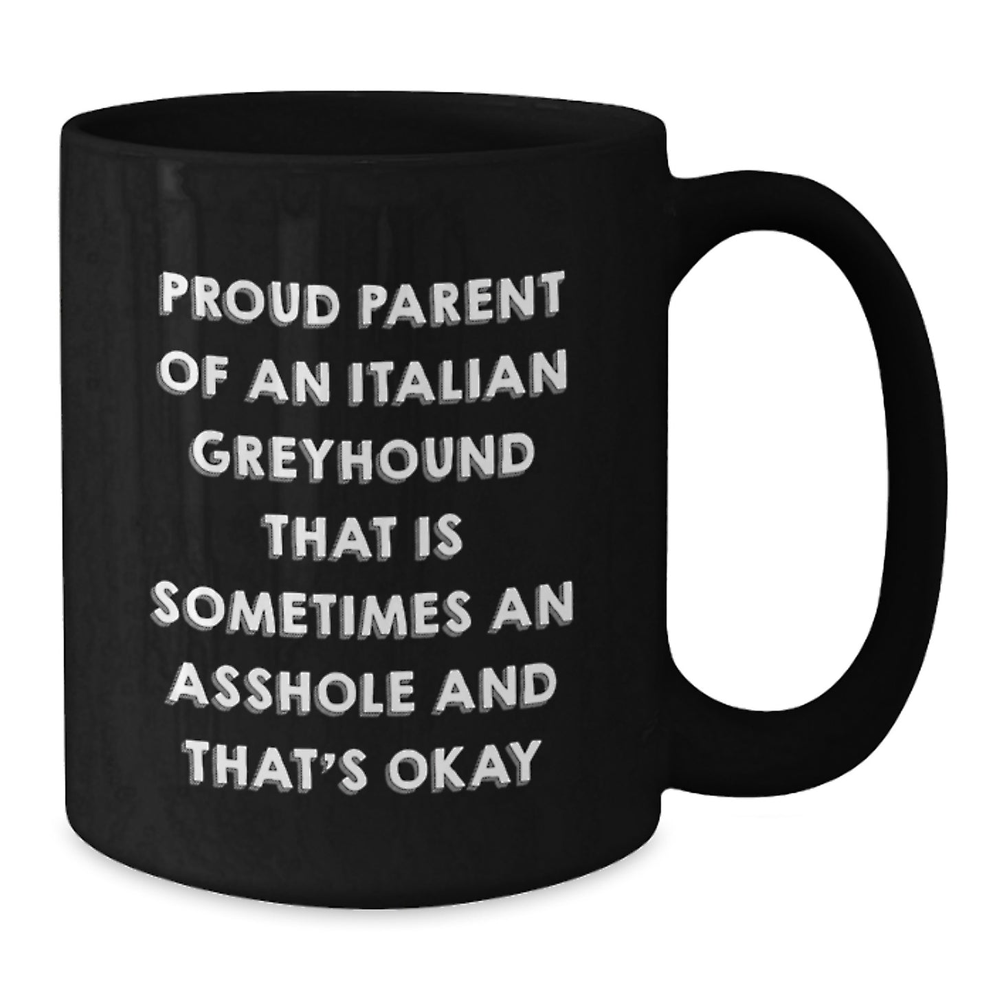 Funny Italian Greyhound Dog Black Coffee Mug Gifts from Friends for Italian Greyhound Lover Birthday Unique - Additional