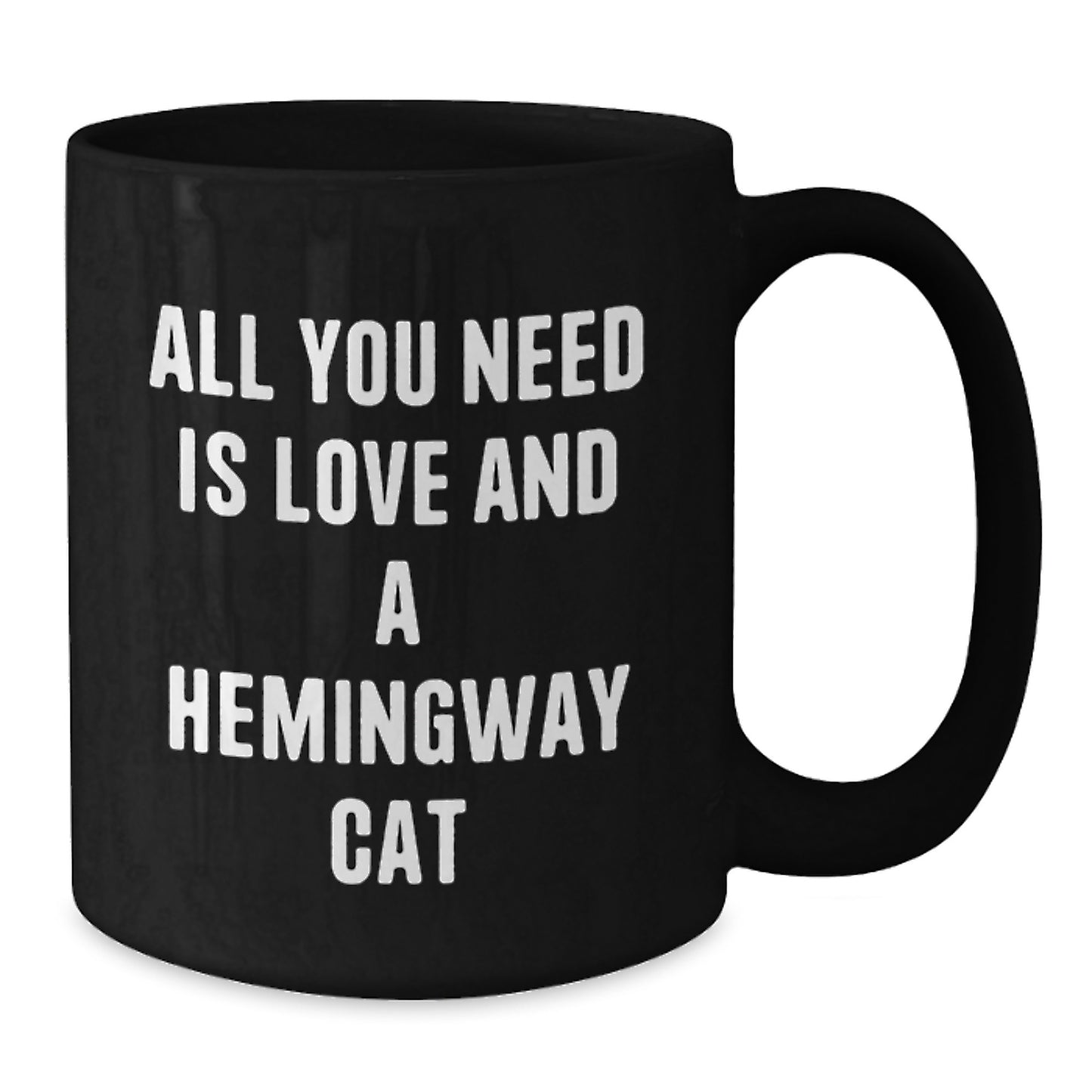 Hemingway Cat Gifts from Friends, Funny Birthday Mugs with Quote, Black Coffee Mug for Hemingway Cat Lovers - Additional