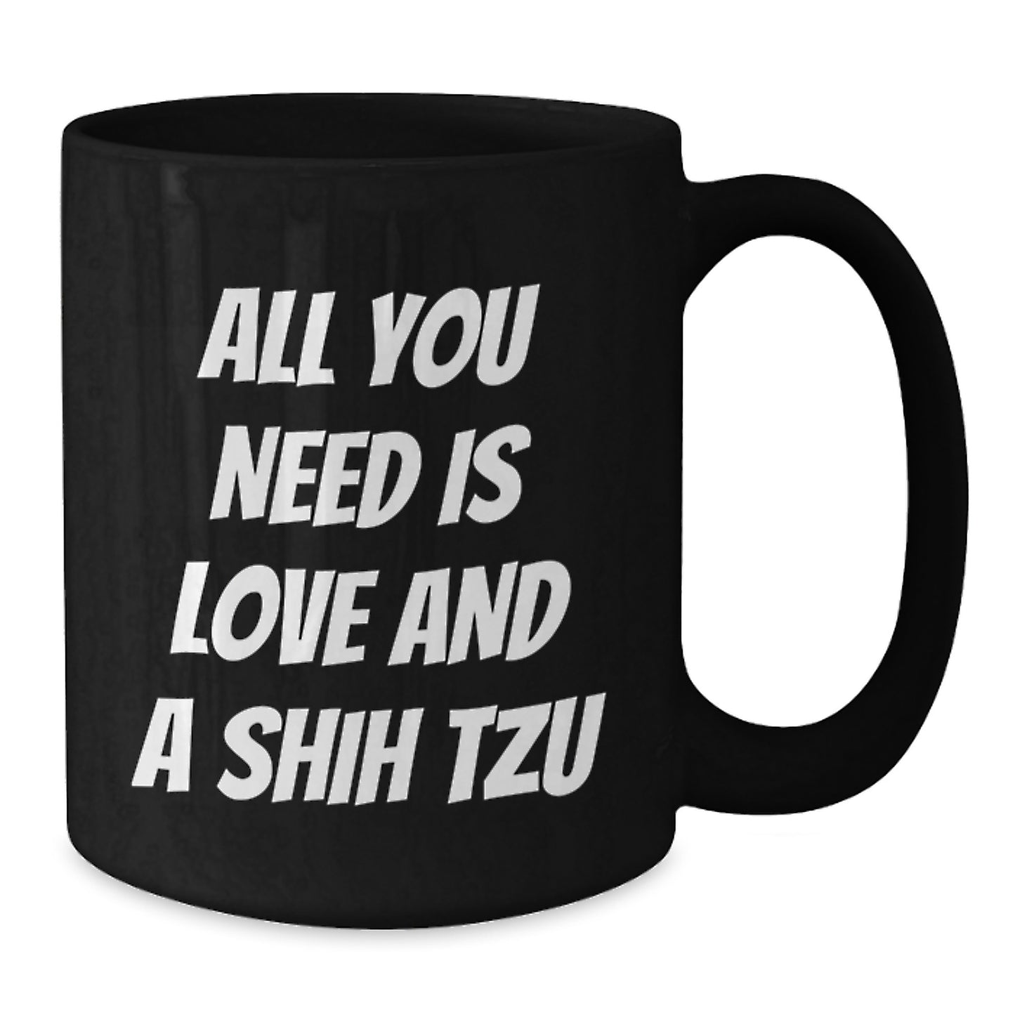Shih Tzu Dog Lover Funny Black Coffee Mug Gifts from Friends and Family for Christmas - Additional