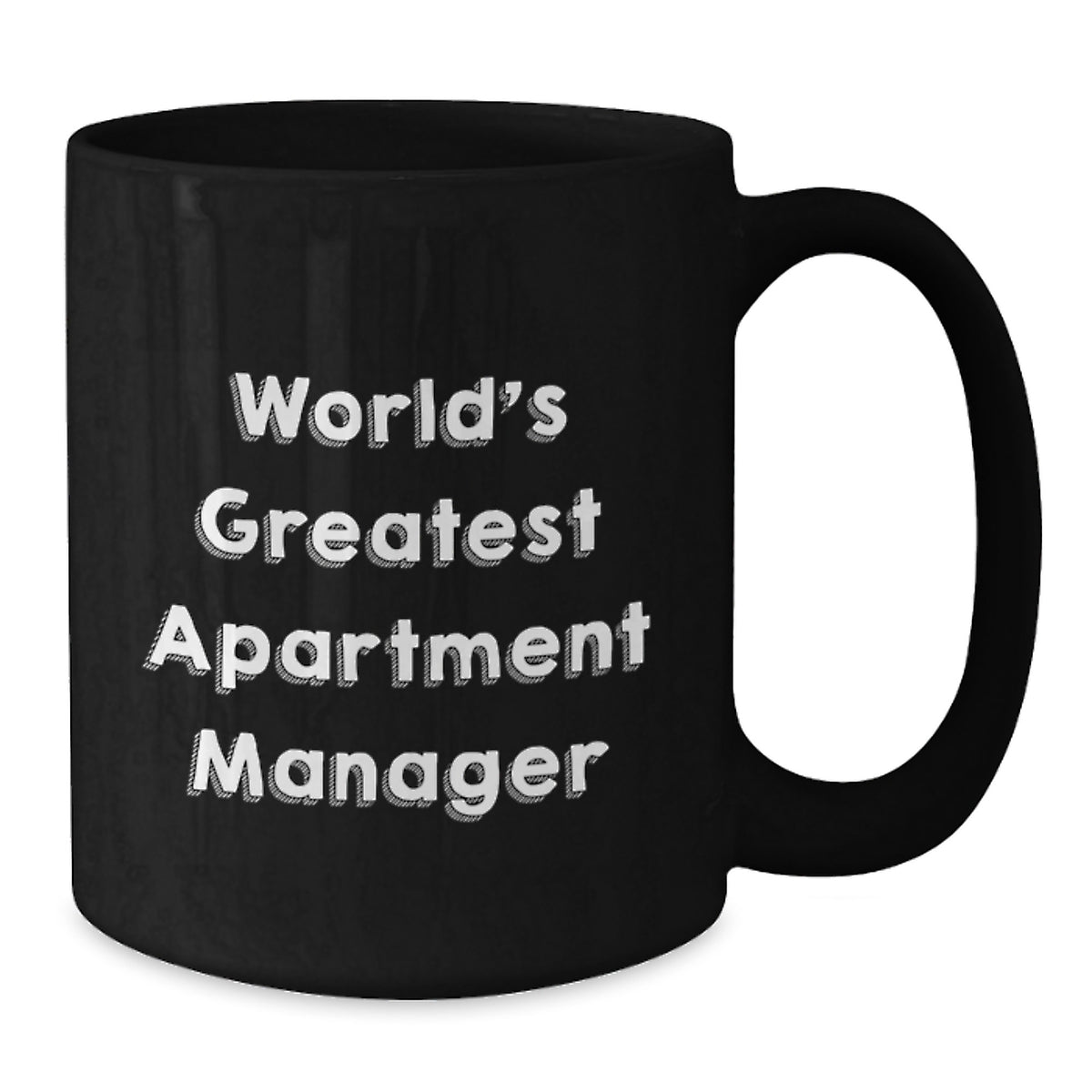 Funny World's Greatest Apartment Manager Gifts for Men, Unique Black Coffee Mug, Father's Day Unique Gifts from Family - Additional