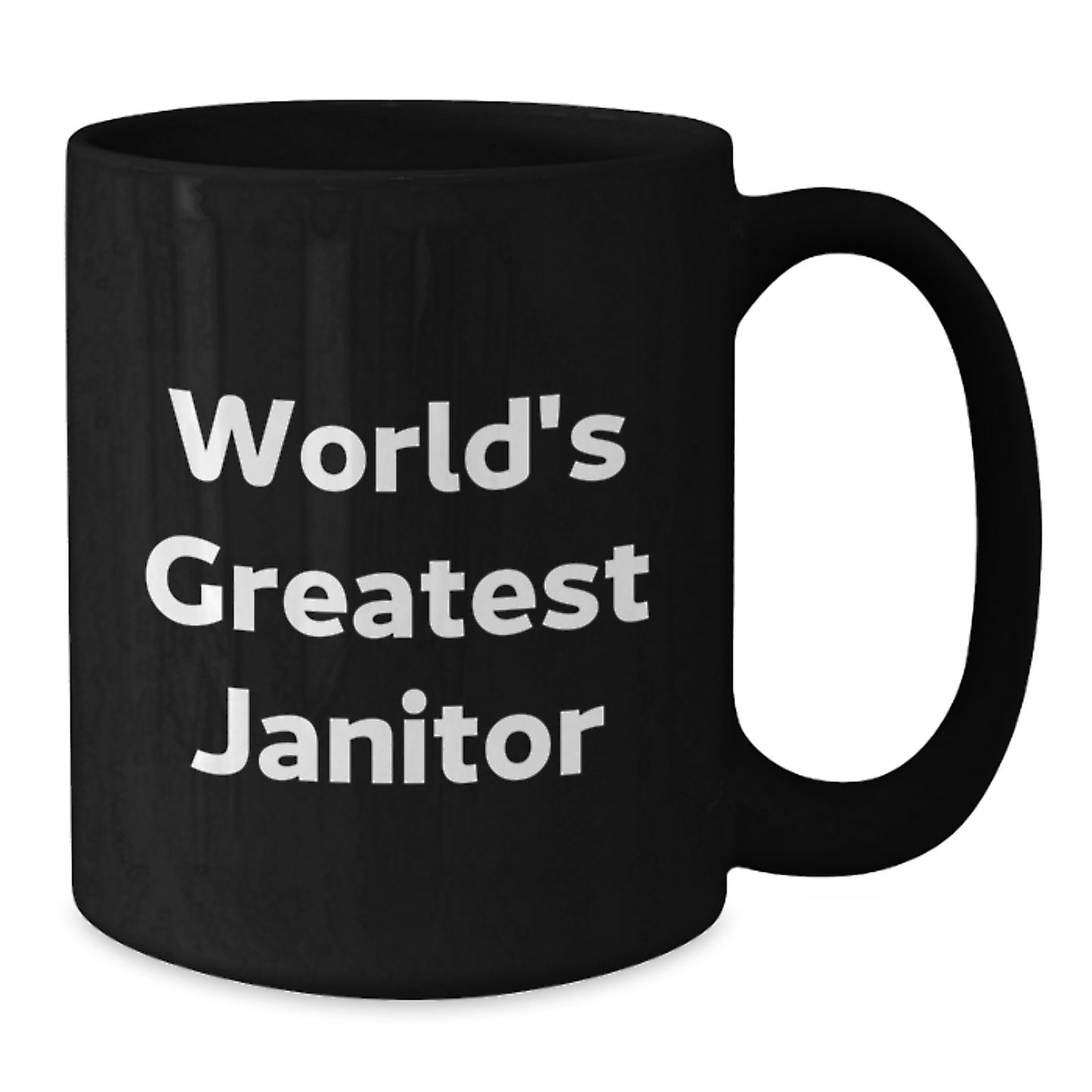 Funny Janitor Gifts from Friends Black Coffee Mug World's Greatest Janitor Quote Christmas Unique Gifts - Additional