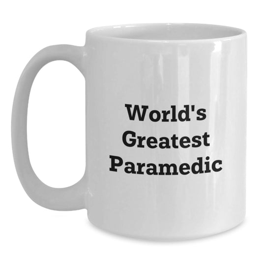 Funny Rescue Worker Gifts from Friends, World's Greatest Rescue Worker Quote on White Coffee Mug for Valentine's Unique - Main