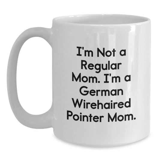 Funny German Wirehaired Pointer Mom White Coffee Mugs Gifts for German Wirehaired Pointer Dog Lovers from Friends and Family - German Wirehaired Pointer Christmas Unique Gifts - Main