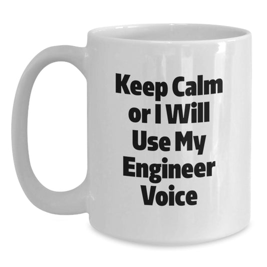 Funny Engineer Gifts, White Coffee Mug, Birthday Unique Gifts for Men from Friends - Main