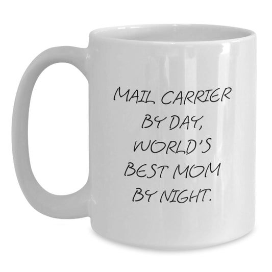 Funny Mail Carrier Gifts for Men from Family, White Coffee Mug for Graduation Unique Presents - Main
