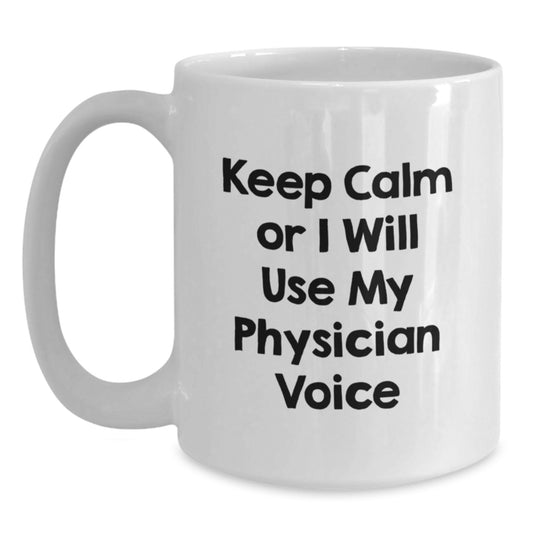 Funny Physician Gifts from Family for Father's Day Unique White Coffee Mug - Main