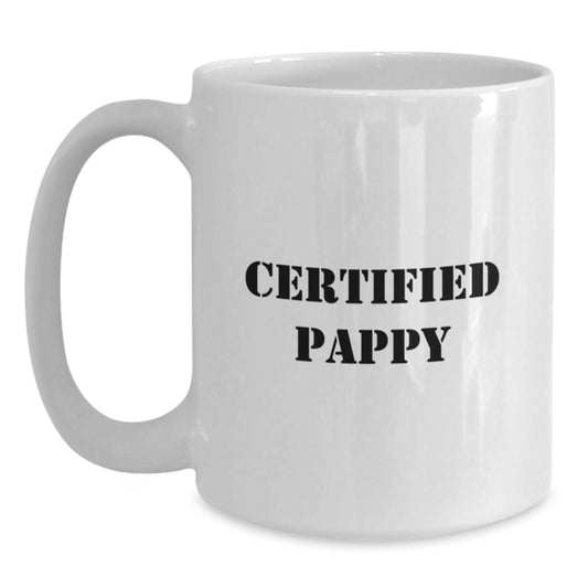 Funny Certified Pappy White Coffee Mugs Gifts from Friends for Pappy Graduation Unique Gifts - Main