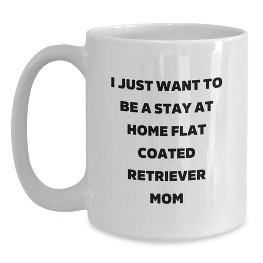 Funny Flat Coated Retriever Dog Mom Gifts from Friends for Birthday Unique White Coffee Mug - Main