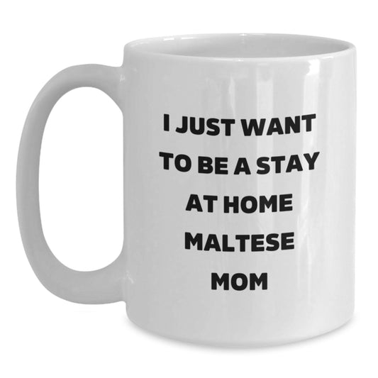 Maltese Dog Mom Gifts from Family Friends - Cute White Coffee Mug For Maltese Lover Birthday Unique Gift - Main