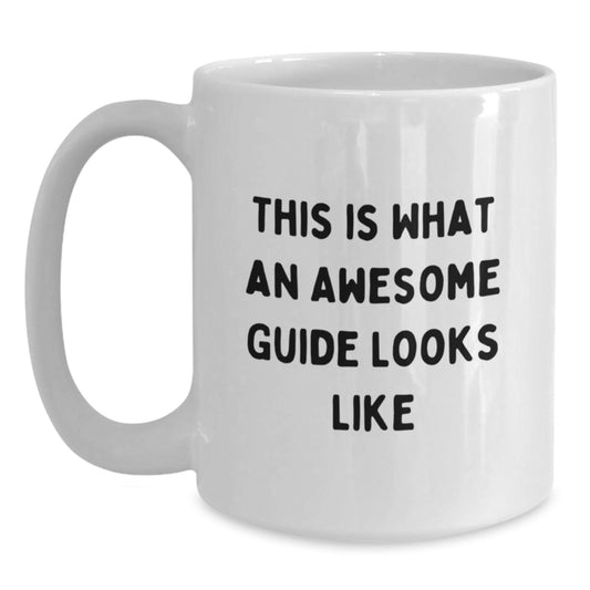 Funny Guide Gifts from Friends for Men Birthday Unique White Coffee Mugs - Main