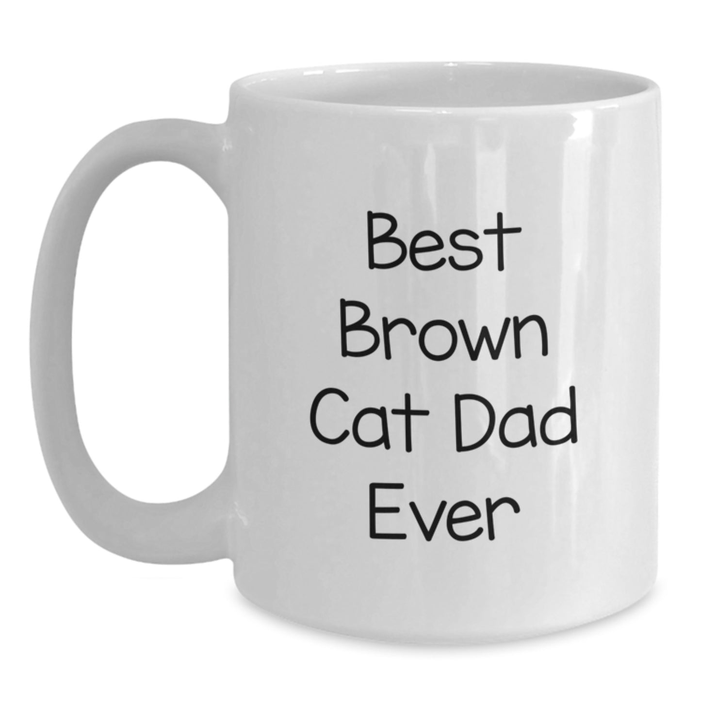Funny Brown Cat Dad Gifts from Men to Brown Cat Lovers on Birthday - White Coffee Mug - Main