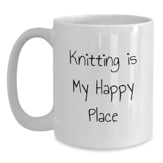 Funny Knitting White Coffee Mug Gifts for Knitting Lovers, Unique Mother's Day Unique Gifts from Family to Knitting Enthusiasts - Main