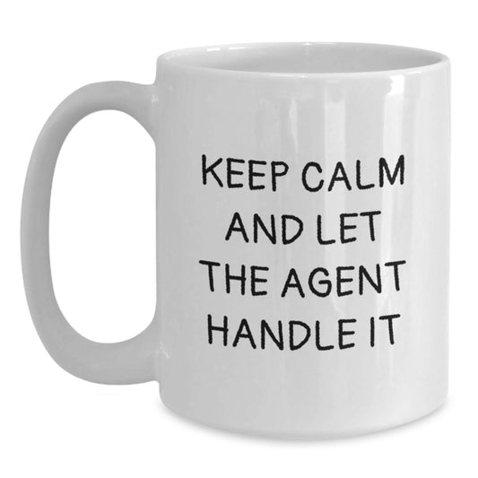 Gifts for Agent Friends, Funny Agent White Coffee Mugs, Birthday Unique Agent Gifts from Friends - Main