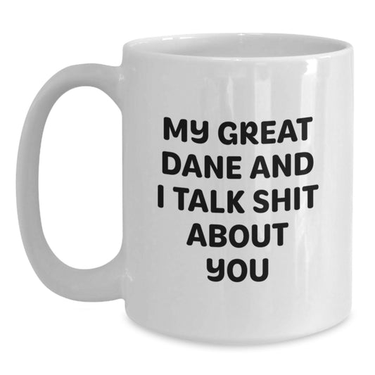 Great Dane Dog Lover Funny Coffee Mug Gifts from Friends for Great Dane Dog Owners on Graduation Day - White 11oz or 15oz Ceramic - Main