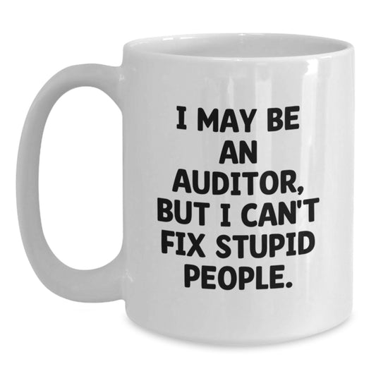 Auditor Funny White Coffee Mug Gifts from Family for Christmas Unique - Main