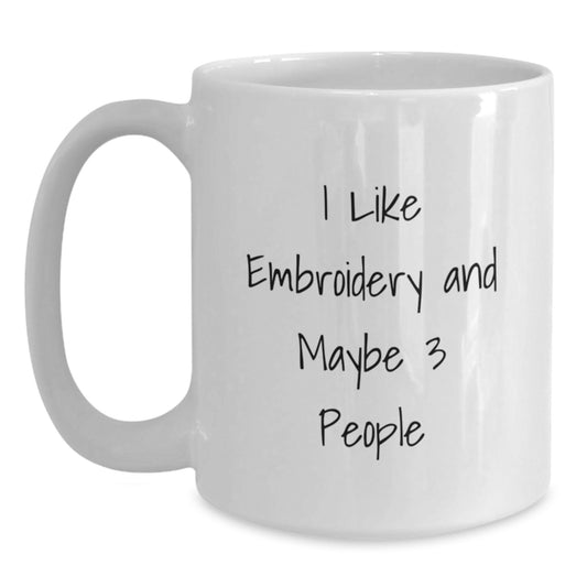 Funny Embroidery Quote White Coffee Mugs Gifts for Friends and Family, Gifts from Mom and Dad for Graduation Unique - Main