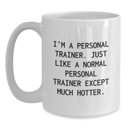 Funny Personal Trainer Mug Gifts for Men, Women, or Friends from Family - Unique White Coffee Mug for Christmas - Main