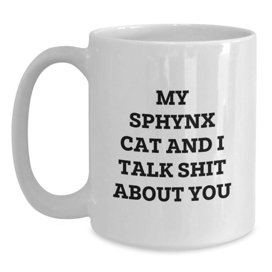 Funny Sphynx Cat White Coffee Mug Gifts from Family and Friends for Christmas - Main