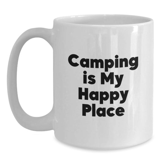 Camping Inspired White Coffee Mugs, Funny Gifts from Family for Camping Lovers, 11oz or 15oz Ceramic Mug for Graduation Unique Gifts - Main