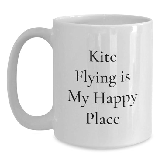 Kite Flying Gifts for Men, Funny White Coffee Mug - Perfect for Birthday Unique Gifts from Friends - Main