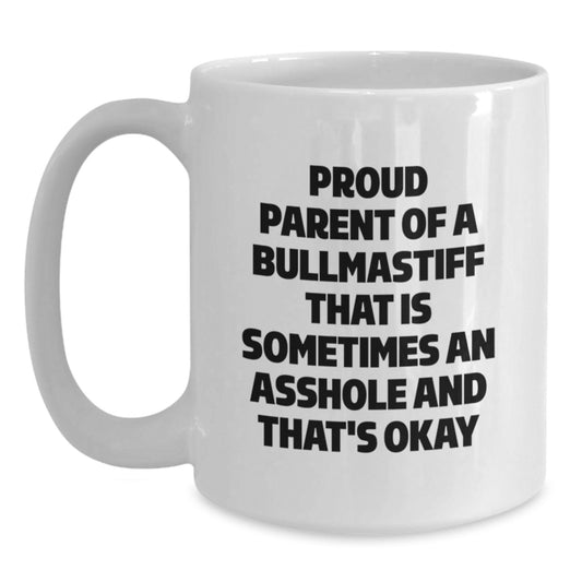 Bullmastiff Dog Mom Funny Gifts for Bullmastiff Dog Lovers - White Coffee Mug - Gifts from Mom - Mother's Day Unique Gifts - Main