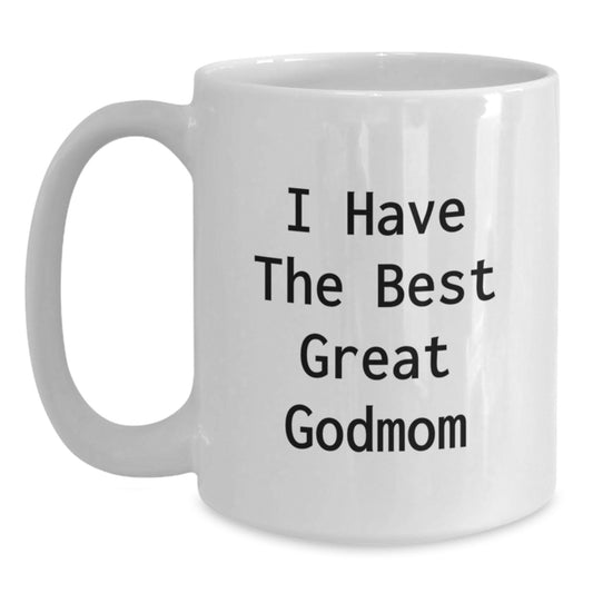 Funny Godmom Quotes on White Coffee Mugs, Graduation Unique Gifts from Family to Godmom - Main