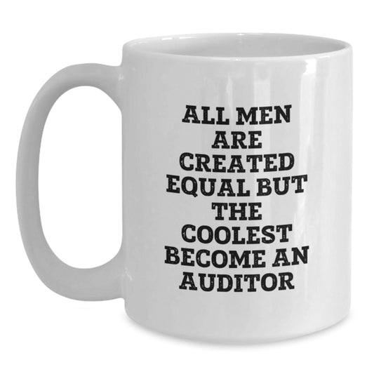 Funny Auditor Gifts for Men Friends Family Christmas Unique White Coffee Mug - Main