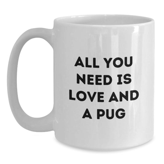 Funny Pug Dog White Coffee Mugs Gifts from Friends for Christmas Unique - Main