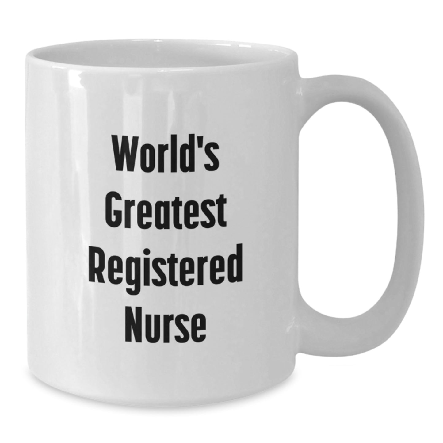 Funny 'World's Greatest Registered Nurse' White Coffee Mug Gifts for Registered Nurse Friends Family Coworkers - Additional