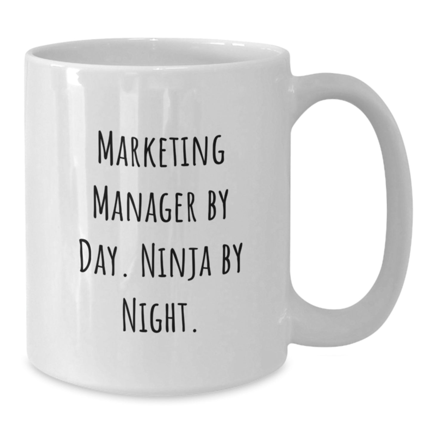 Funny Marketing Manager Gifts for Him, White Coffee Mug for Colleagues Christmas Unique Gifts from Friends to Family - Additional