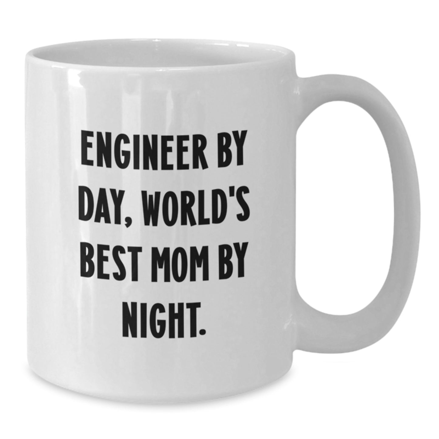 Funny Engineer Gifts, Engineer By Day Mom, White Coffee Mug, Unique Christmas Unique Gifts from Mom to Engineer - Additional
