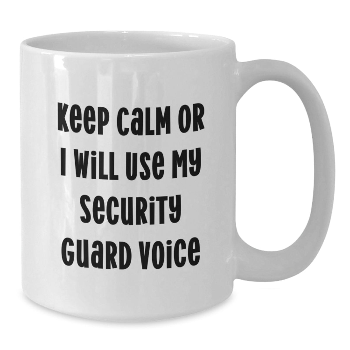 Funny Security Guard Gifts from Family for Birthday Unique White Coffee Mugs, Keep Calm Security Guard Voice Funny Mug for Security Guard Men Women Friends Coworkers - Additional