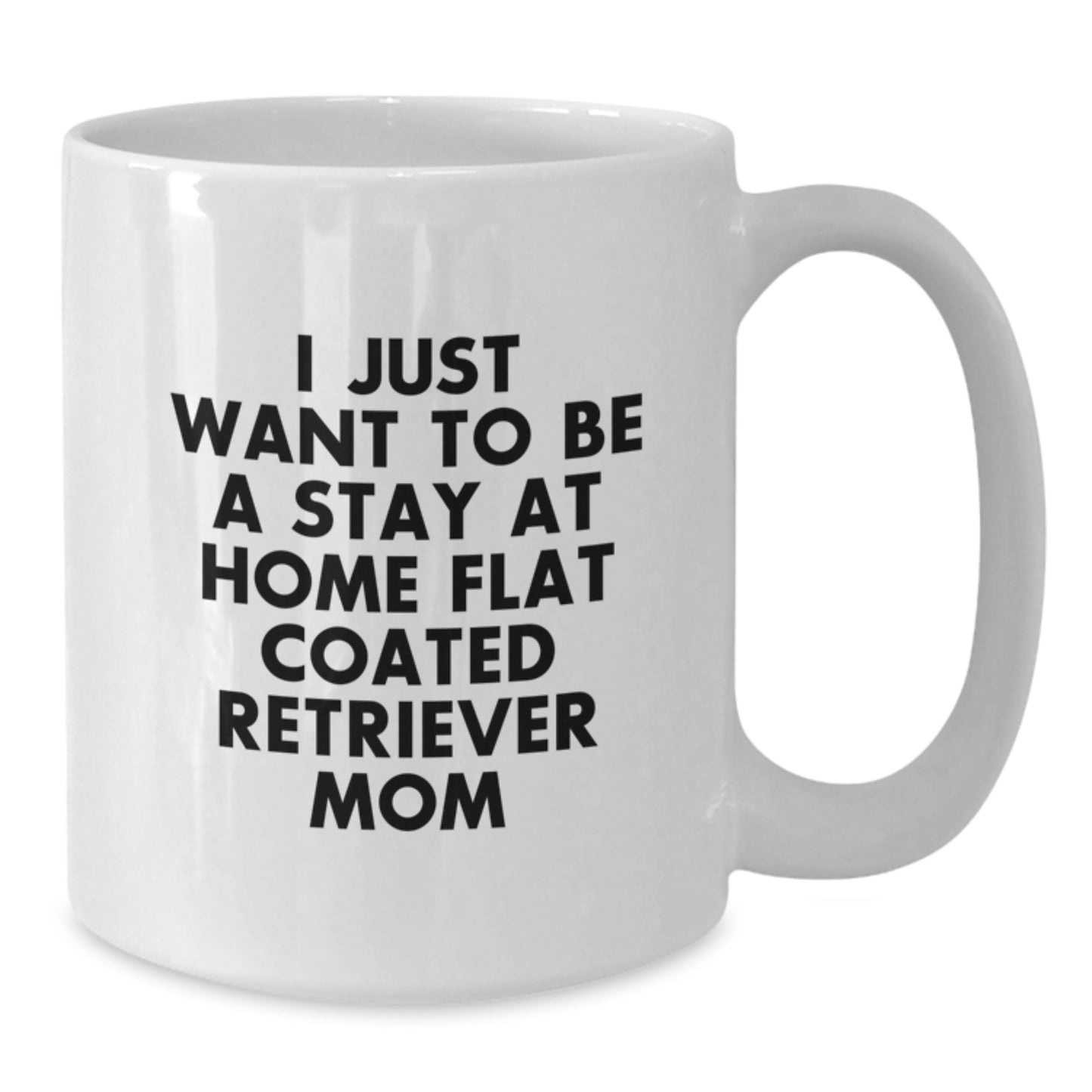 Funny Flat Coated Retriever Dog Gifts for Men from Mom on Birthday Unique White Coffee Mug - Additional
