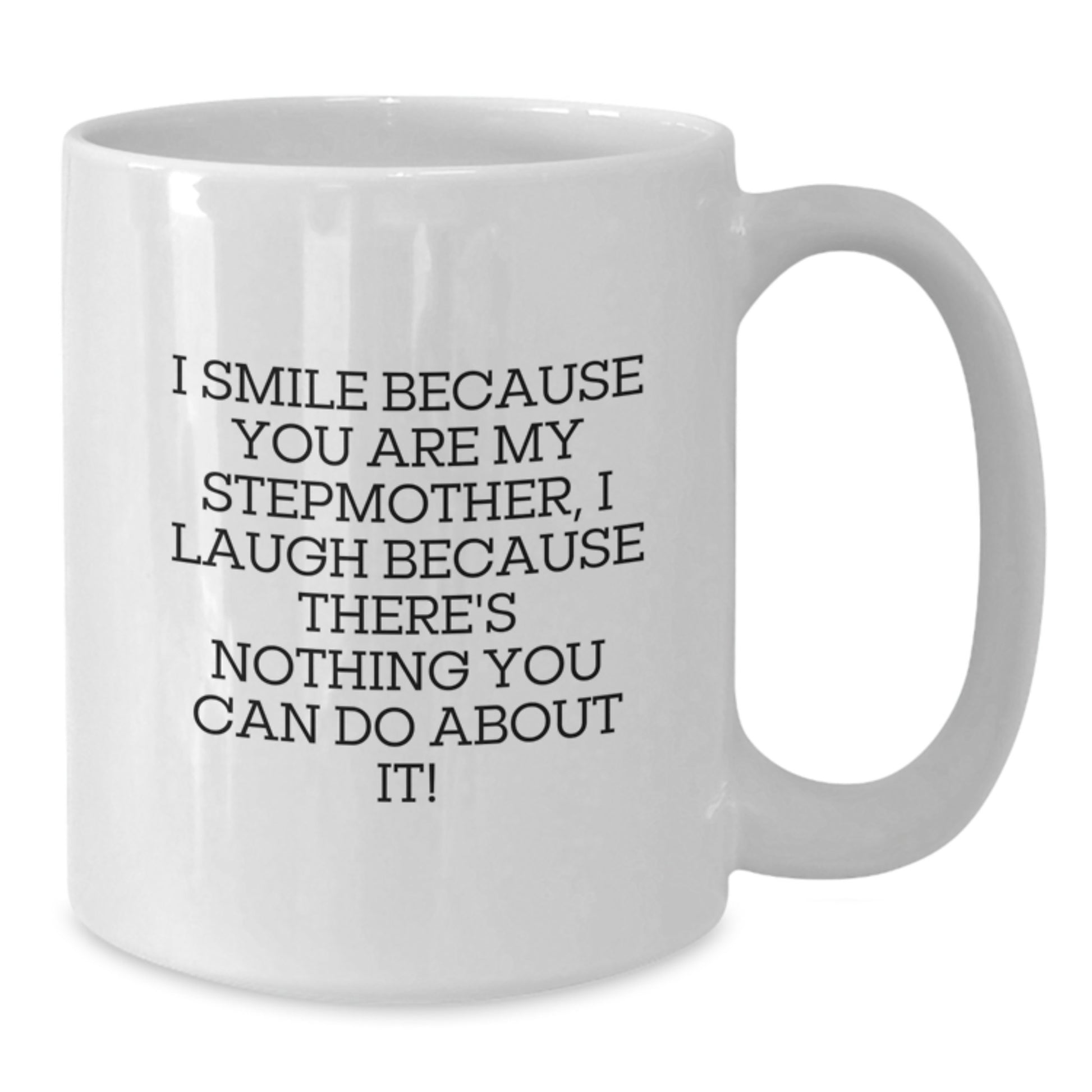 Funny Stepmother Quotes, White Coffee Mug Gifts from Men, Women, Friends or Family for Stepmother this Christmas - Additional