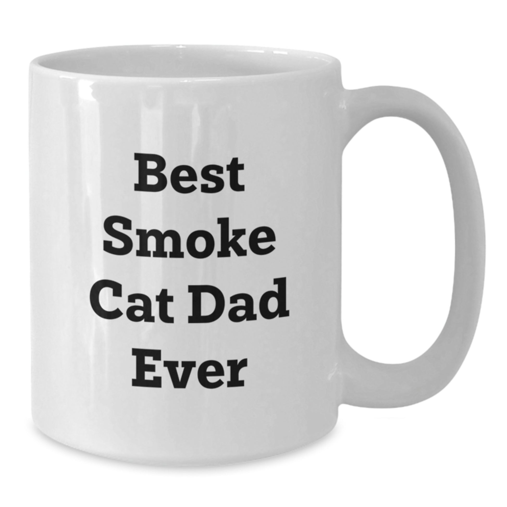 Funny Smoke Cat Dad Ever Gifts from Men for Birthday Unique White Coffee Mug, Best Smoke Cat Gifts for Men, Smoke Cat White Coffee Mug Gifts from Family - Additional