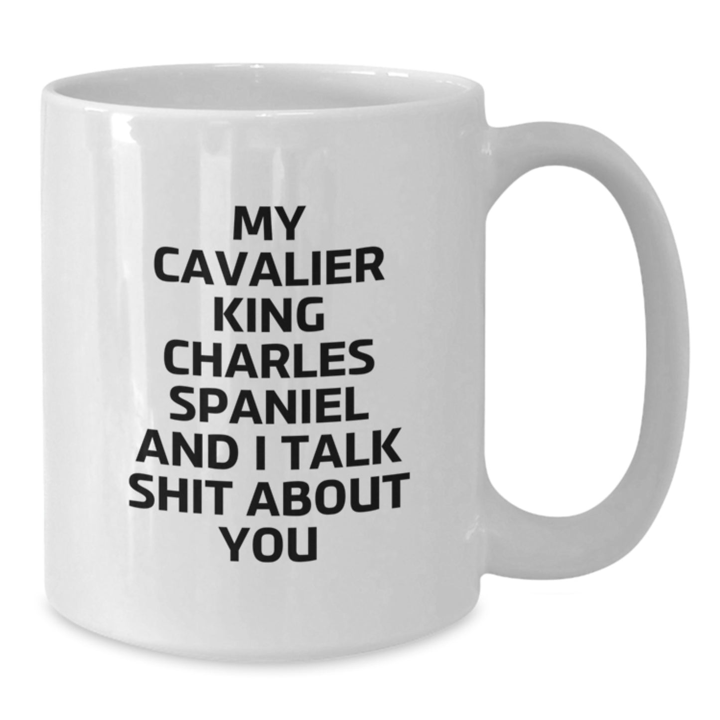Funny Cavalier King Charles Spaniel Dog Gifts for Men Women Friends Family - White Coffee Mug, My Cavalier King Charles Spaniel And I Talk Shit About You, Christmas Unique Presents from Family - Additional