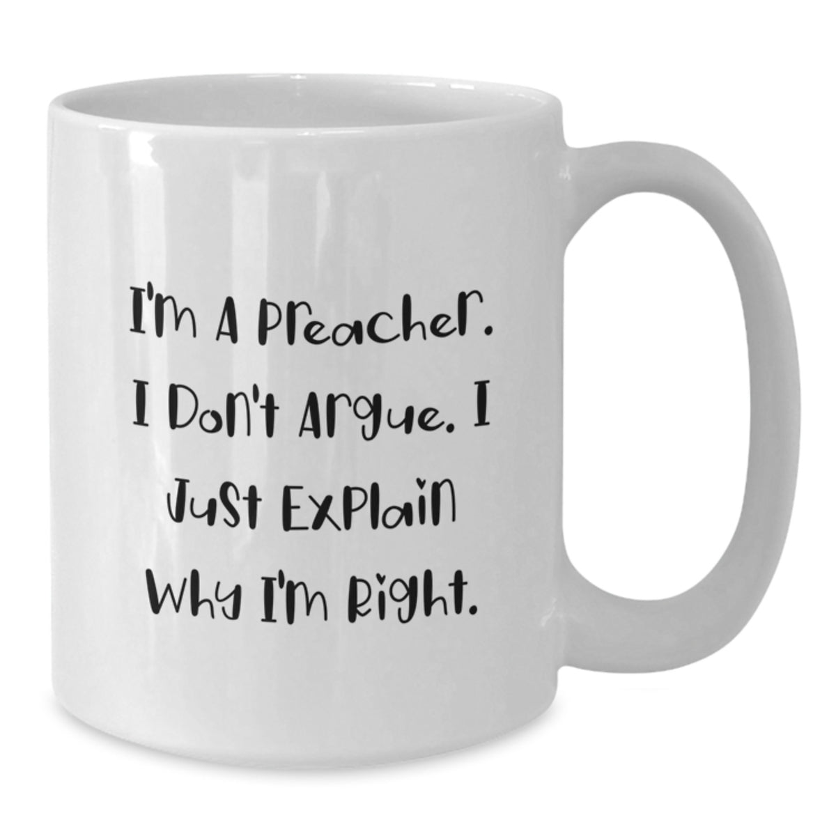 Preacher Keepsake Ceramic White Coffee Mug for Him Christmas Gift - Additional