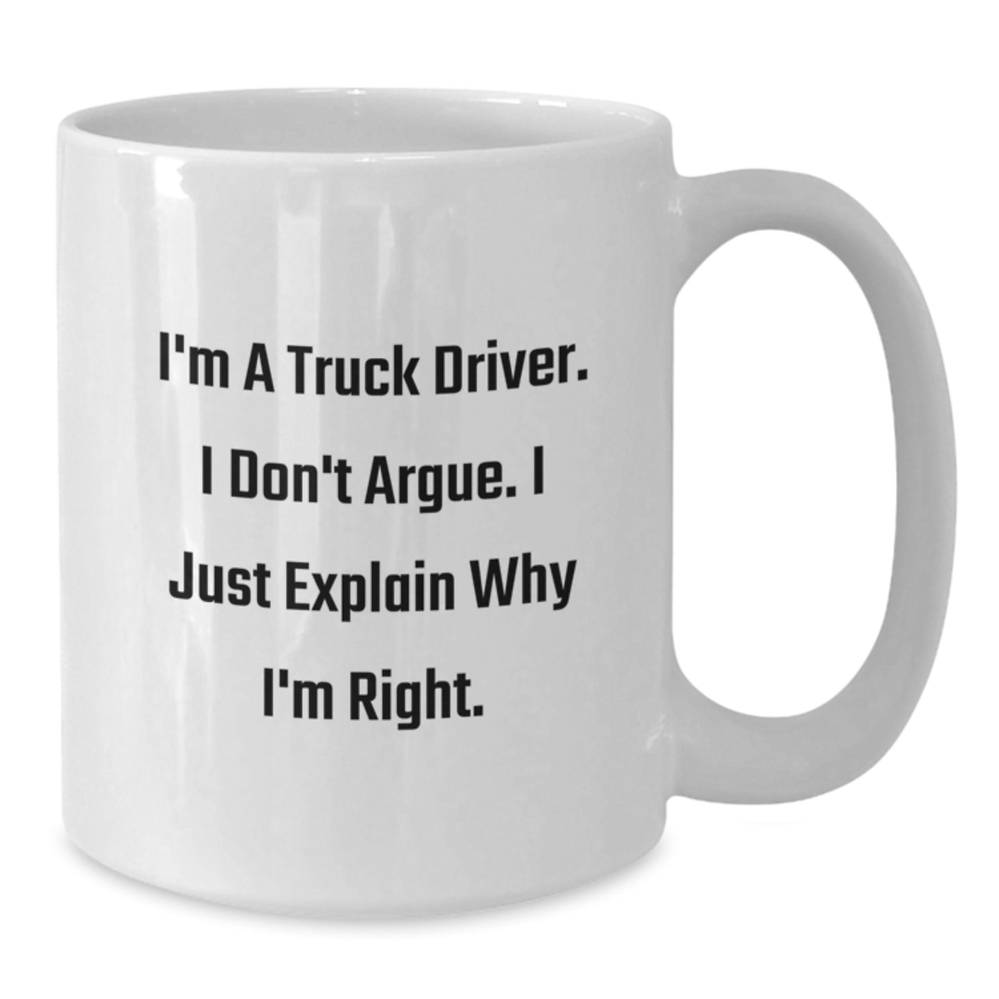 Truck Driver Keepsake Mug for Him Birthday Gift Ceramic 15oz Microwave - Additional
