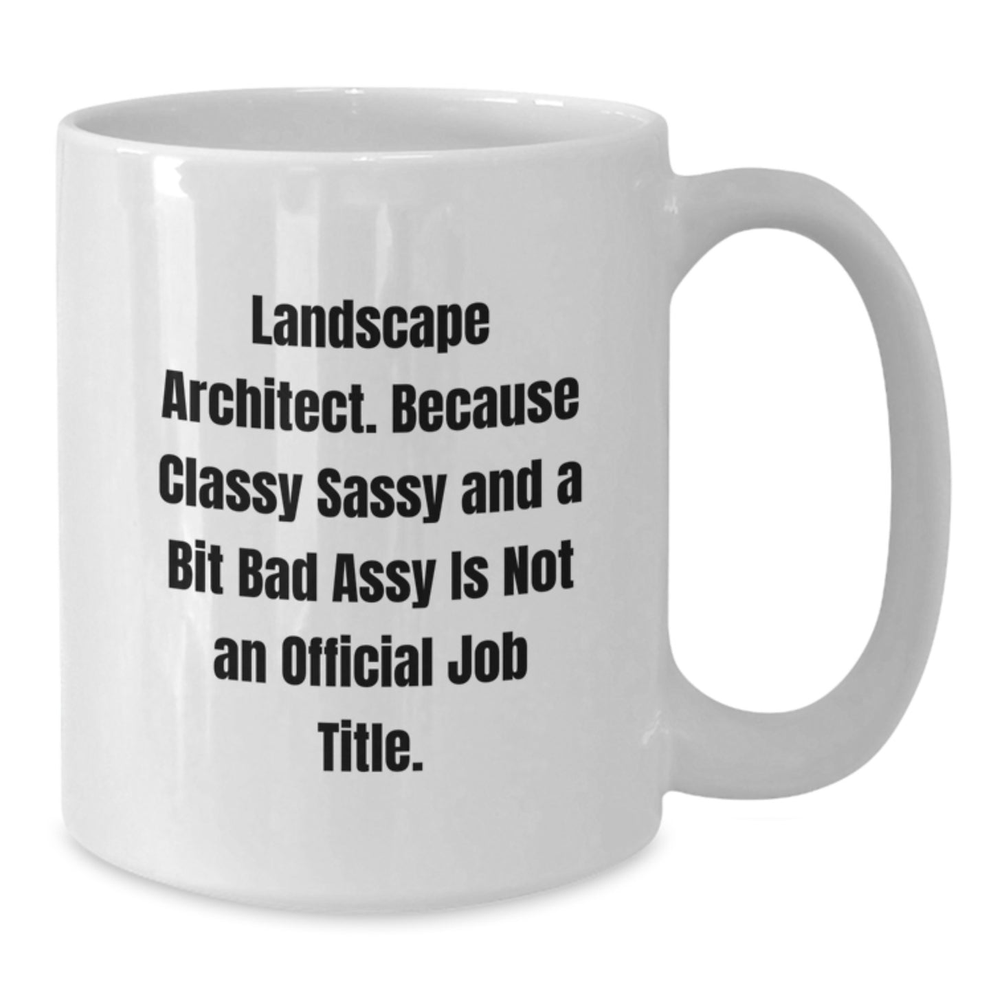 Landscape Architect Gifts from Friends, Unique White Coffee Mug for Graduation, 'Landscape Architect. Because Classy Sassy And A Bit Fearlessy Is Not An Official Job Title.' - Additional